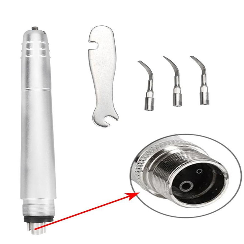 Dental Ultrasonic Air Polishing Scaler With 3 Tips 2/4 Holes Handpiece Handle Teeth Whiten Cleaner G1 P1 Dentistry Materials