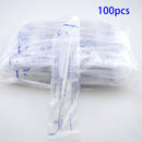 100pcs Sterilized Disposable Dental Probe Double Ends Explorer Plastic Handle