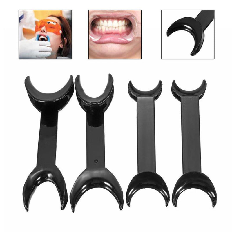 2pcs Dental Black Double Head Lip Retractor Intraoral Lip Cheek Retractor Orthodontic Mouth Opener Dentist Tools 2 Sizes