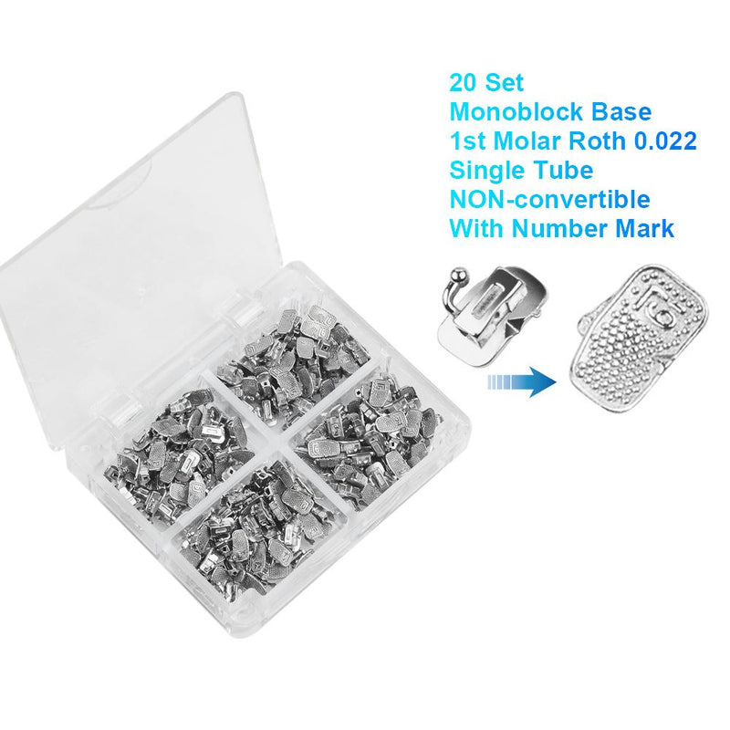 Monoblock Base 20Kit/80pcs 022 Dental Buccal Tubes