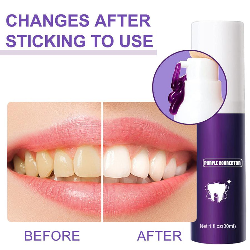 Reduce Yellowing Teeth Teeth Whitening Oral Cleaning Teeth Whitening Purple Toothpaste