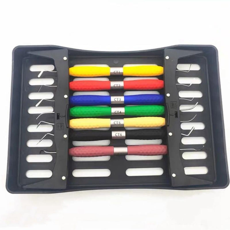 7PCS/SET Dental Resin Filler Aesthetic Restoration Kit Fit For LM Resin Knife Plastic Dresser With Silicone Handle