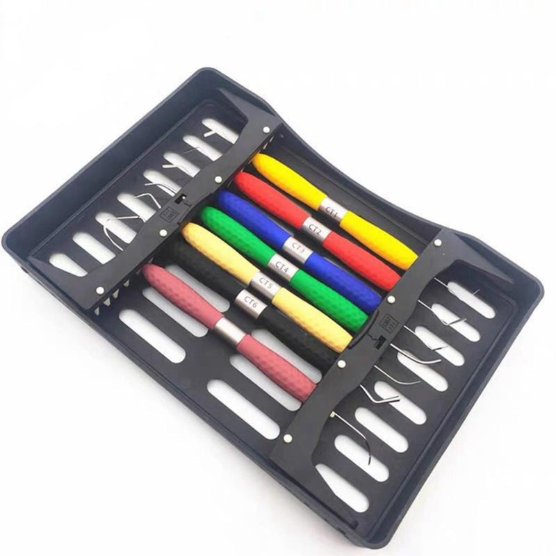 7PCS/SET Dental Resin Filler Aesthetic Restoration Kit Fit For LM Resin Knife Plastic Dresser With Silicone Handle